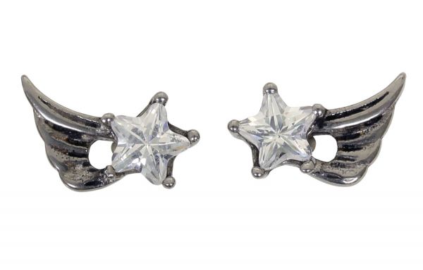 1 Paar Ohrstecker ANGELIC WINGS aus Chirurgenstahl - Ohrringe für normale Ohrlöcher