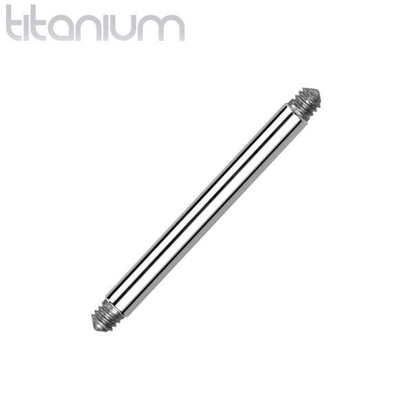 Ersatz-Hantel - Straight Barbell 1,6 mm aus Titan Piercing Zungenpiercing Industrial