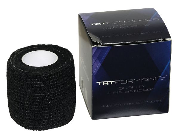 1 Rolle elastische Grip Bandage von Tatformance 5 cm x 4,5 m schwarz