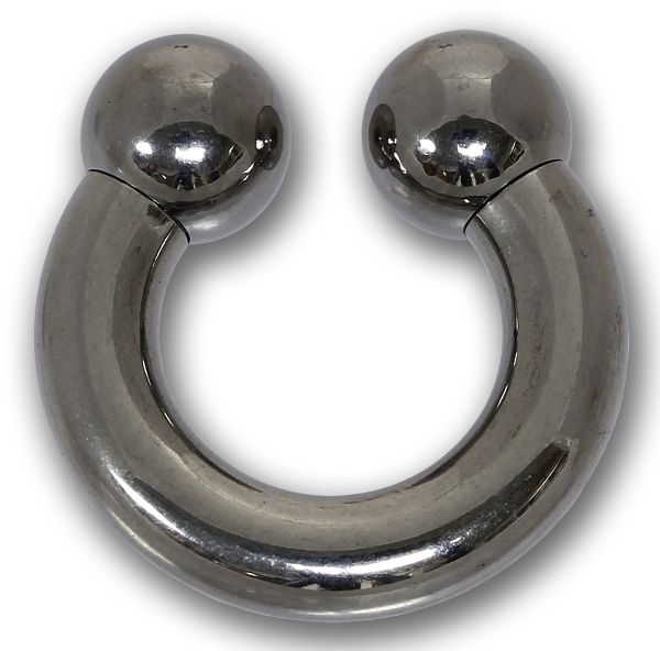 Hufeisen 6,0 mm aus Stahl mit Kugeln - Horseshoe Circular Barbell