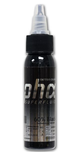 Alpha Superfluid - REACH-konform - Tattoofarbe BLACK 60% - 30/150ml Tätowierfarbe Vegan