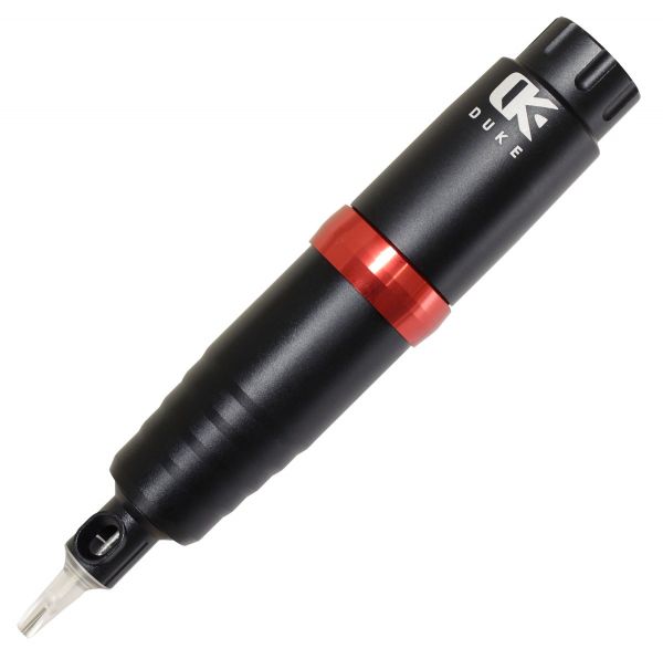 AVA Duke K2 Tattoo Pen - ROT/SCHWARZ - 25 mm Tattoomaschine Allrounder - Magnet-Clipcord