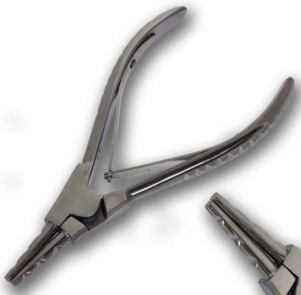 Ringöffnungszange mit 3 Riefen bis ca. 6 mm Ring Opening Pliers Ringöffner sterilisierbar