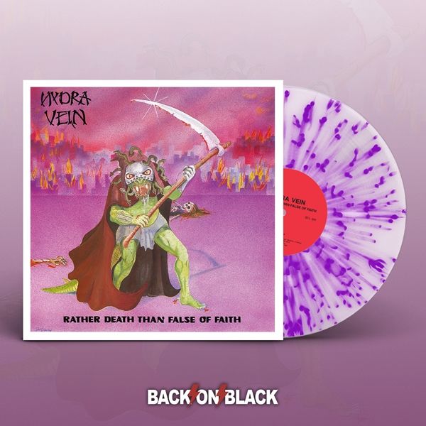 Hydra Vein - RATHER DEATH THAN FALSE OF FAITH LP - Clear/Purple Vinyl Schallplatte + Single