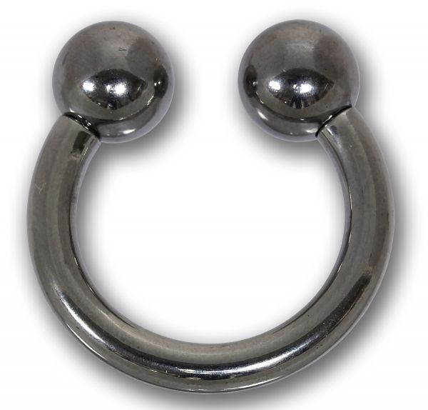 Hufeisen 2,5 mm aus Stahl mit Kugeln - Horseshoe Circular Barbell