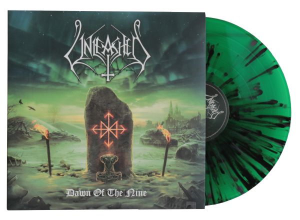 Unleashed - DAWN OF THE NINE Splatter-LP - Grün-Schwarzes Vinyl Schallplatte - Deluxe Edition