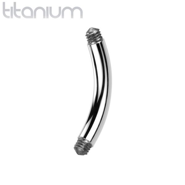 Ersatz-Banane 1,2 mm aus G23 Titan Curved Barbell Piercing Augenbraue