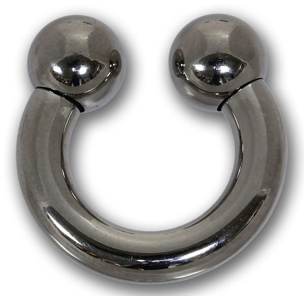 Hufeisen 3,0 mm aus Stahl mit Kugeln - Horseshoe Circular Barbell