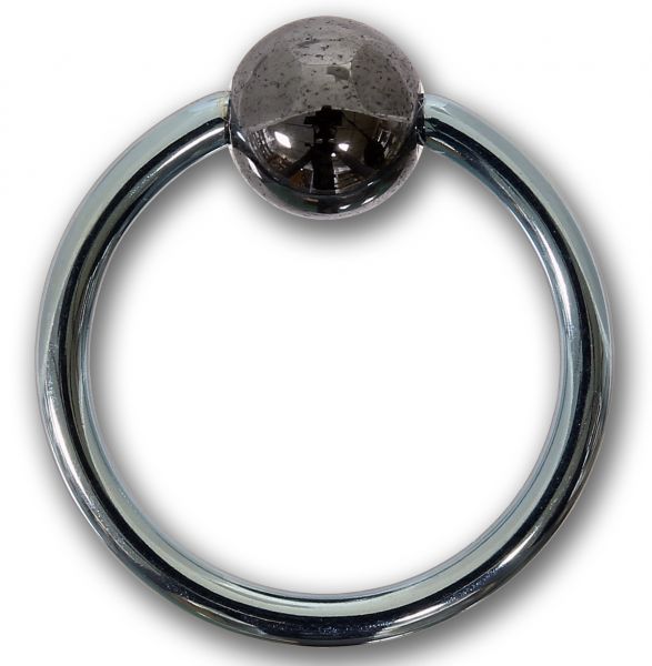Klemmkugelring BCR 1,2 mm aus hellblauem Titan Piercingring Augenbraue