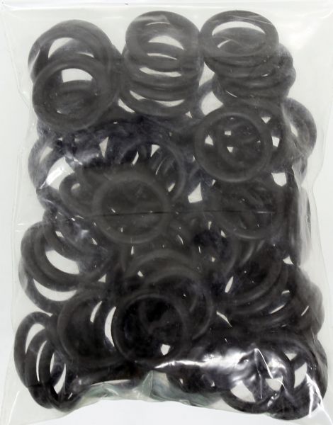 100 Stück Federgummis O-Ringe in schwarz für Tattoomaschinen Silikon Tattoobedarf