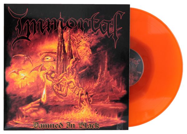 Immortal - DAMNED IN BLACK Orange LP - Coloured Vinyl Schallplatte Gatefold