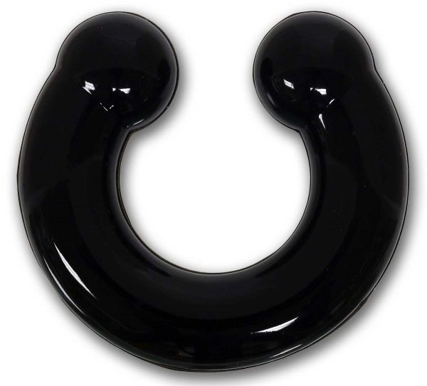 Hufeisen 3,0 - 12 mm aus schwarzem, flexiblem Silikon Horseshoe Circular Barbell