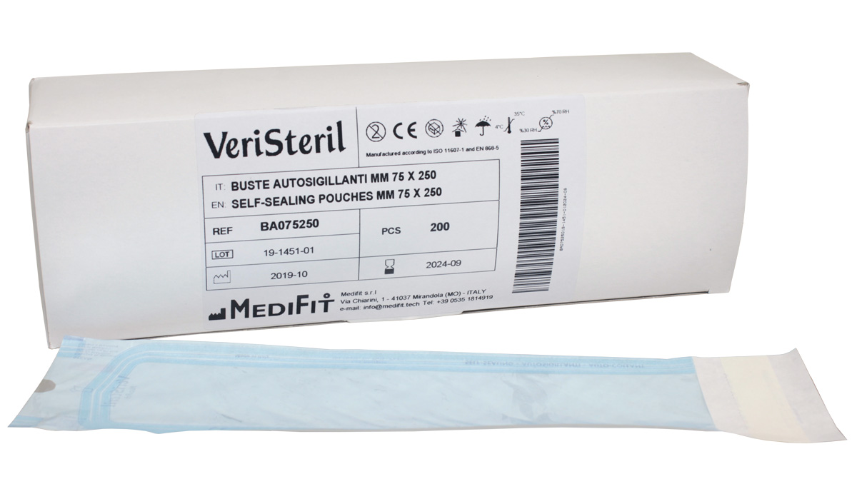 200 Tlg Selbstklebender Beutel Dentalzubehör PVC-Beutel für Sterilisation 