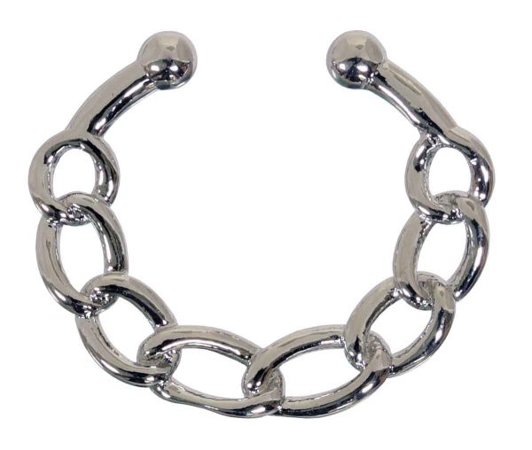 Septum Hänger KETTE - CHAIN Fake Piercing aus Messing in silber