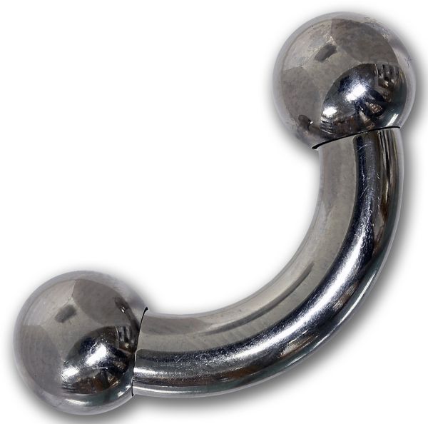 Banane - 7,0 mm aus Grade 23 Titan mit Kugeln Curved Barbell Intimpiercing