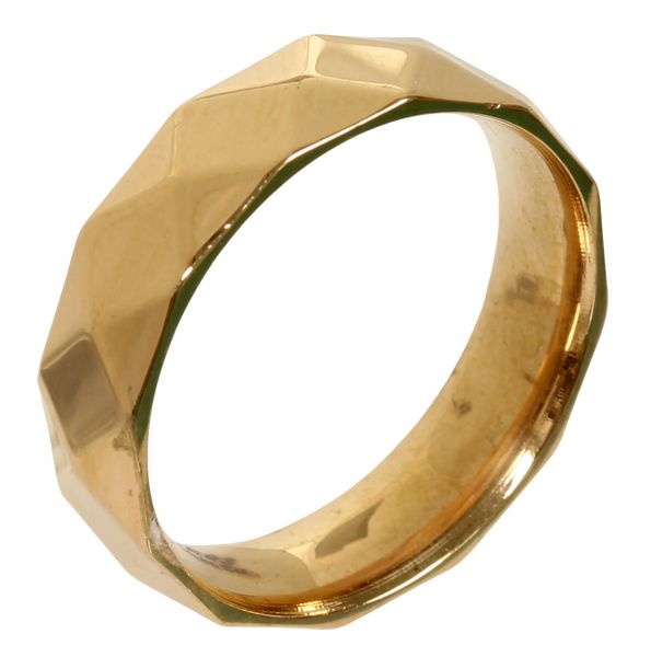 Edelstahl Ring mit Facettenschliff - Rose Gold Colour - in verschiedenen Größen