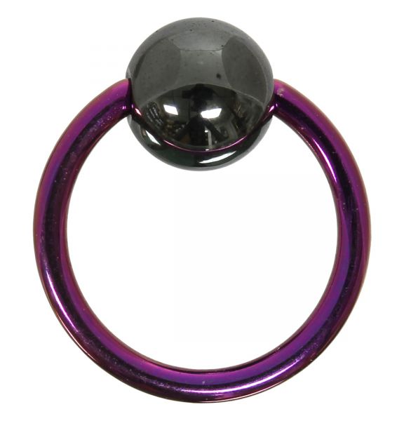 Klemmkugelring BCR 1,0 mm aus purpurfarbenem Titan Piercingring Helix Tragus