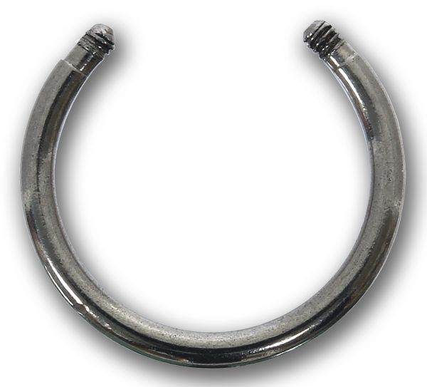 Ersatz-Hufeisen 1,2 mm aus Titan - Horseshoe Circular Barbell