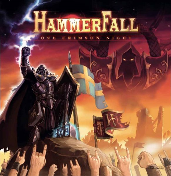 HammerFall - ONE CRIMSON NIGHT LIVE 3LP - Transparentes Vinyl Schallplatte Box Set