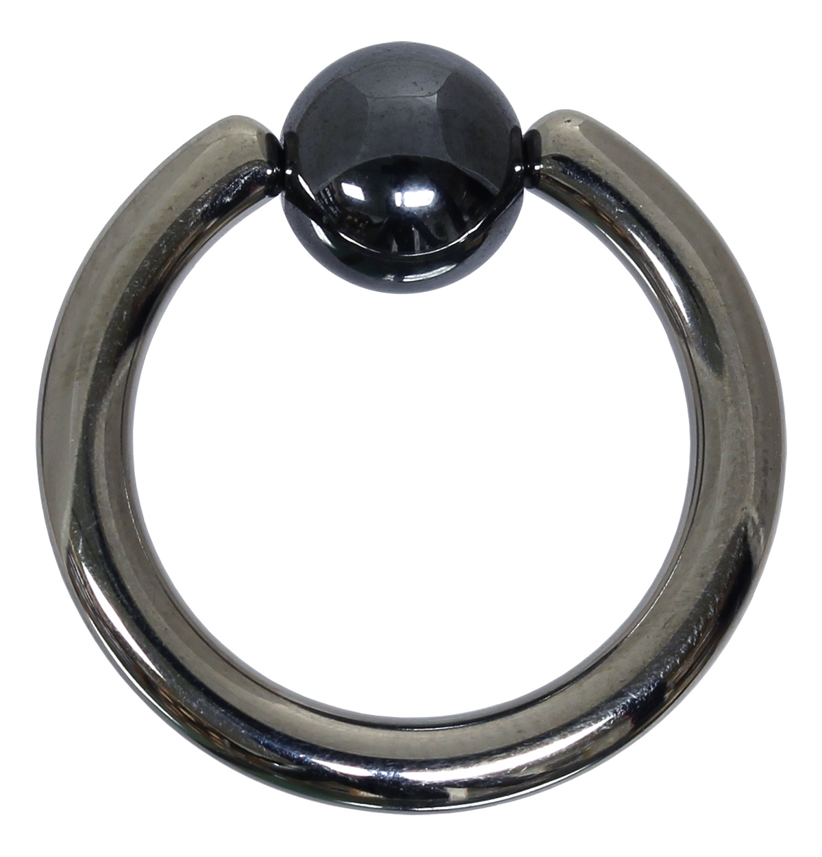 Titan Intim Piercing Schmuck Ring BCR 1,2mm mit Doppel-Klemmkugel,Größe 9-12mm 