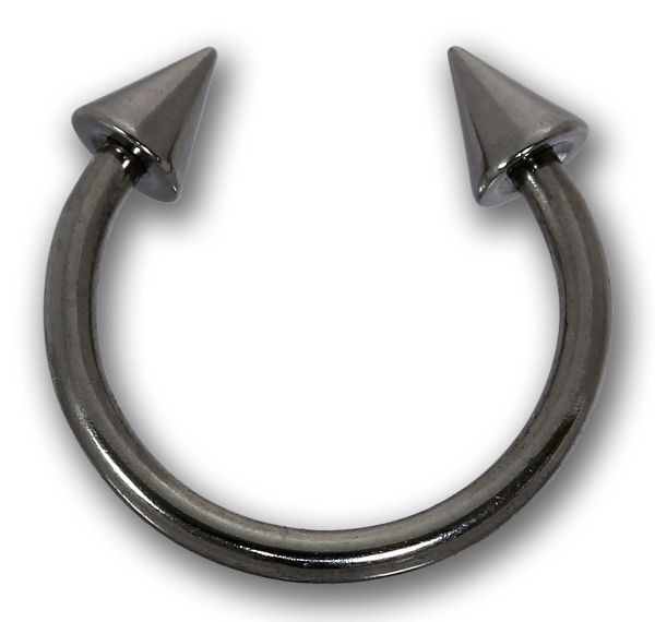 Hufeisen 1,2 mm aus Chirurgenstahl mit Spitzen - Horseshoe Circular Barbell
